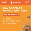 USA, Canada Mexico AT&T Unlimited Data