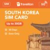 South Korea SIM Card 30GB 30 Days
