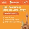 USA, Canada Mexico AT&T Unlimited Data
