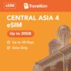 Central Asia 4 eSIM 30GB 30 Days