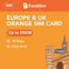 ORANGE SIM CARD 250gb