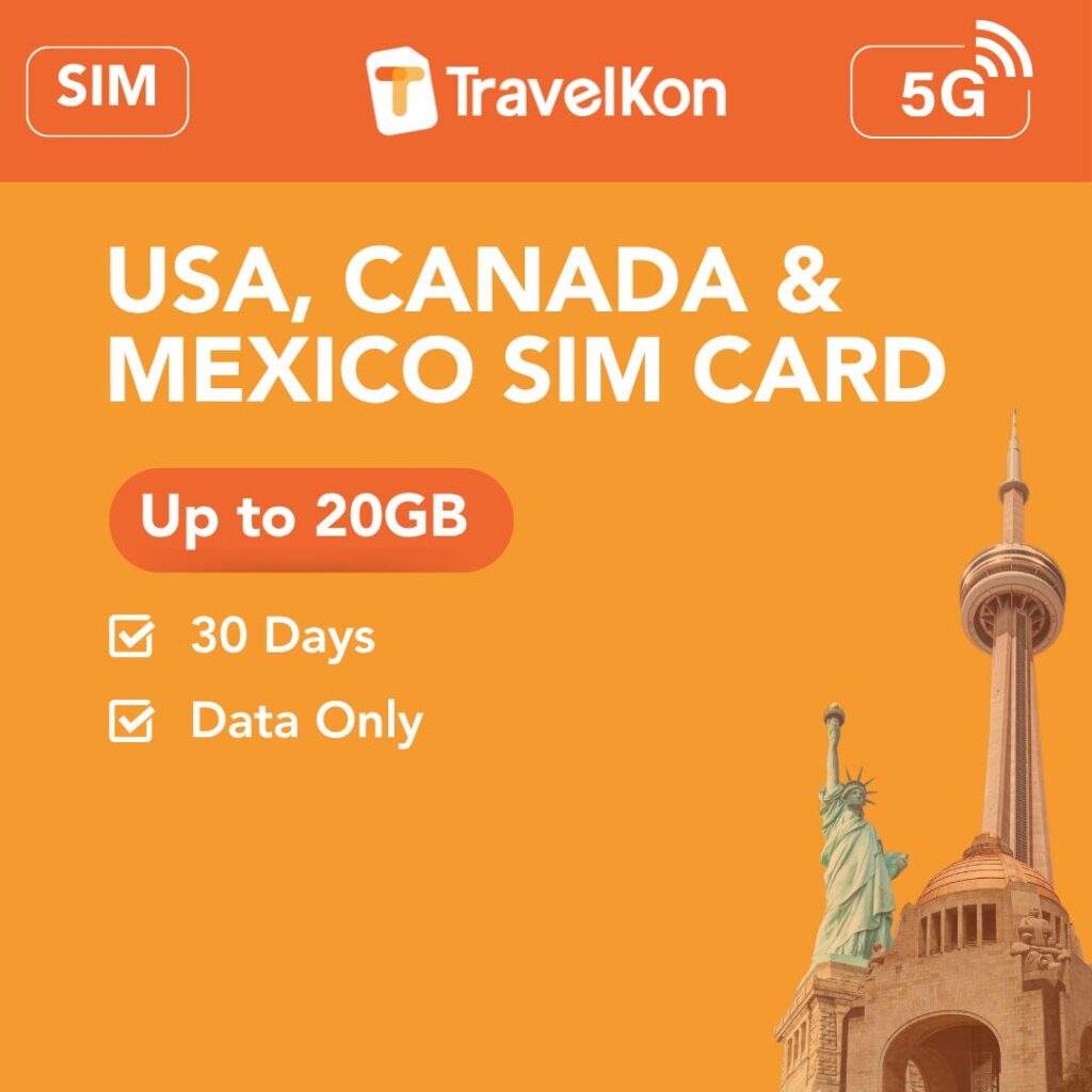 usa canada mexico sim card 20GB