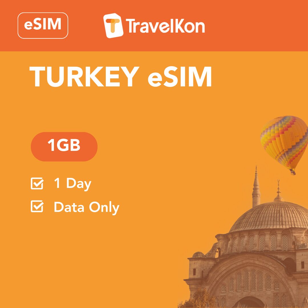 Turkey ESIM | 1GB | Data-Only | 1 Day - TravelKon