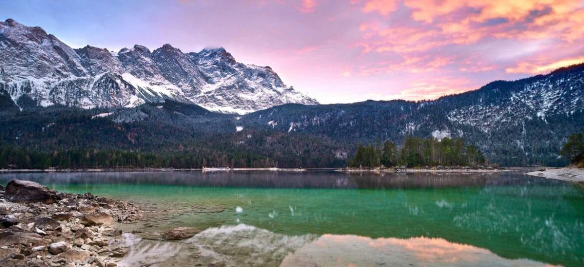 eibsee lake in bavaria germany​