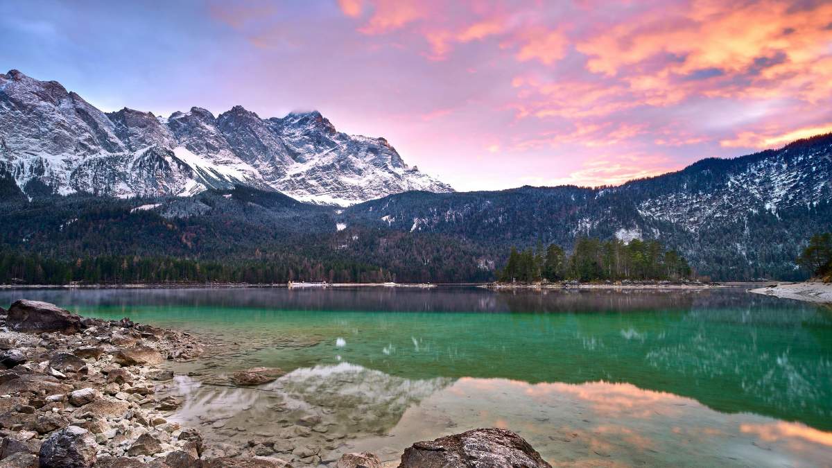 eibsee lake in bavaria germany​
