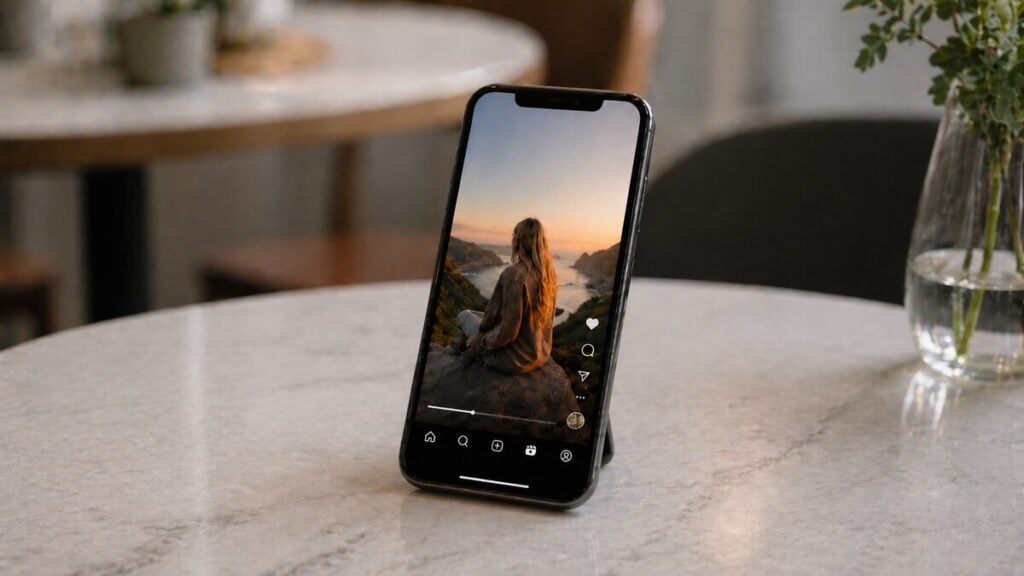 Instagram video on a smartphone