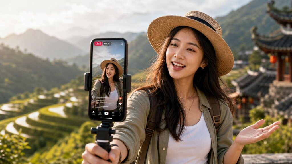 a person on tiktok live