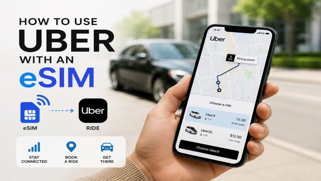 how to use uber with an esim