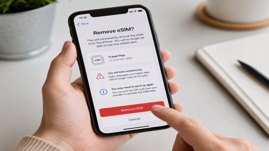 delete esim