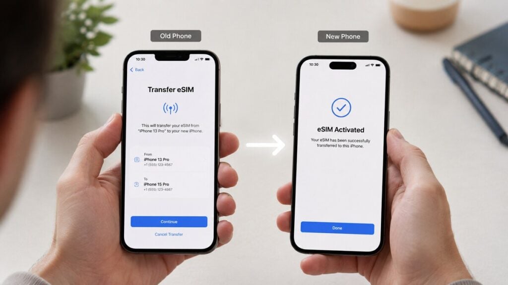 esim transfer to a new phone