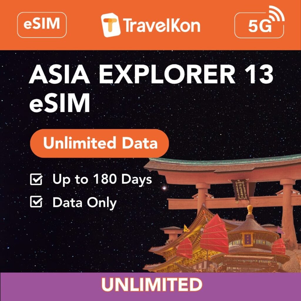Asia 5G eSIM Unlimited 13 Countries