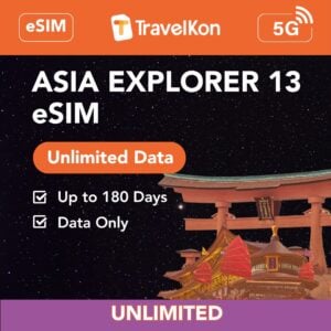 Asia 5G eSIM Unlimited 13 Countries