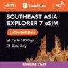 Southeast Asia eSIM Unlimited 7 Countries