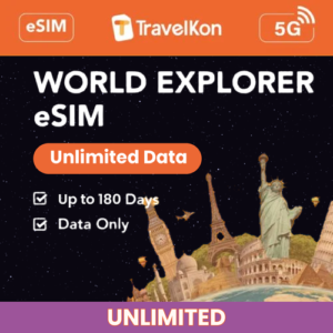 World Explorer 5G eSIM Unlimited 128 Countries